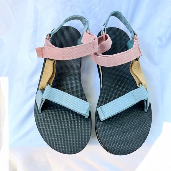 TEVA | FLATFORM UNIVERSAL STRAPPED SANDAL IN LIGHT MULTI COLOR SIZE 10 - Picture 3 of 6